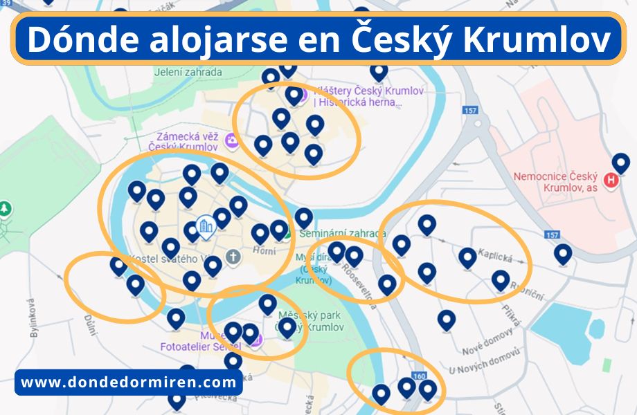 Opciones de Alojamiento en Český Krumlov: Principales Áreas y Hoteles