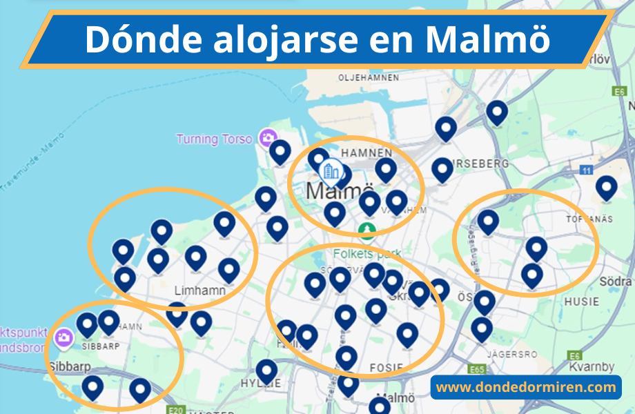 Opciones de hospedaje en Malmö, Suecia: Zonas recomendadas y Hoteles destacados.