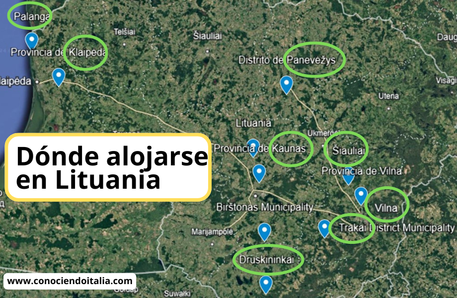 Opciones de alojamiento en Lituania: 10 Ciudades y los Mejores Hoteles