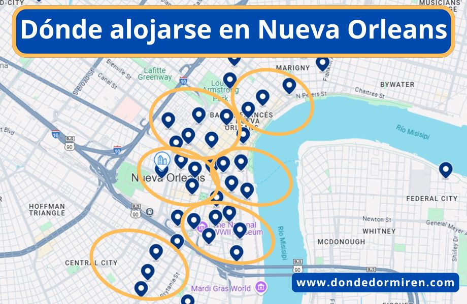 Dónde hospedarse en Nueva Orleans, Estados Unidos: Mejores Áreas y Alojamiento