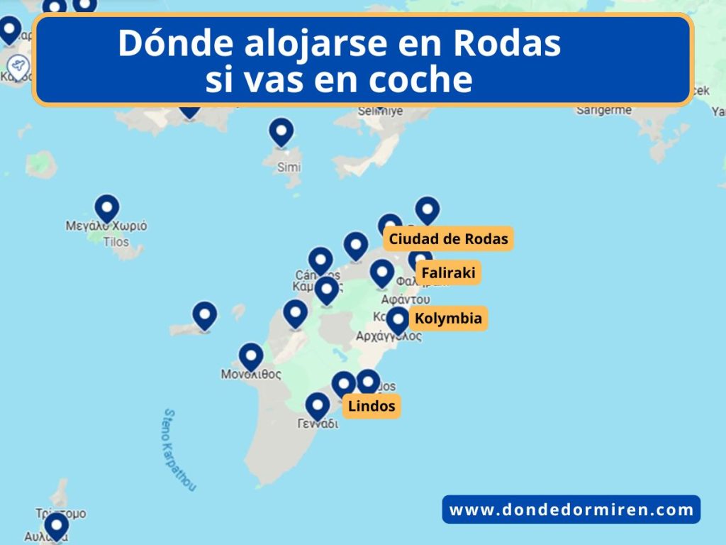 Dónde hospedarse en Rodas si viajas en coche: Mejores Áreas y Hoteles