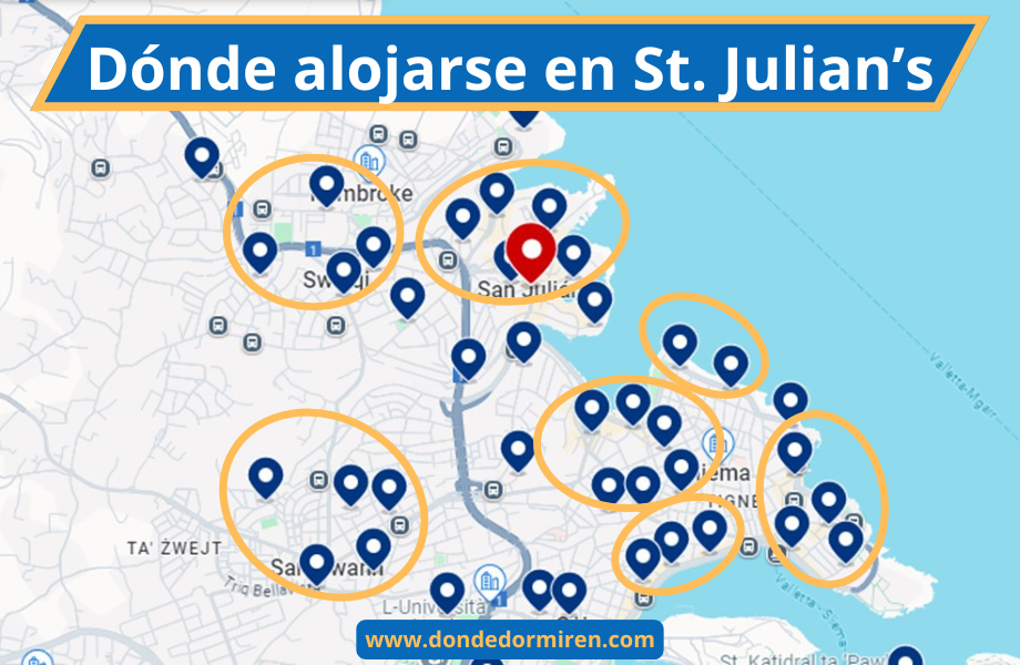 Opciones de alojamiento en St. Julian’s, Malta: Zonas recomendadas y mejores hoteles