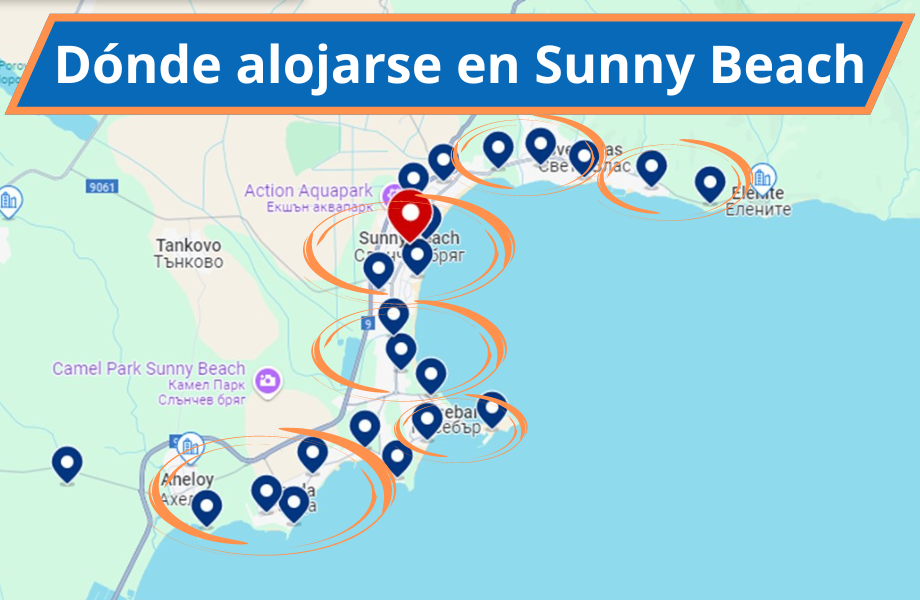 Dónde hospedarse en Sunny Beach, Bulgaria: Principales Áreas y Alojamientos