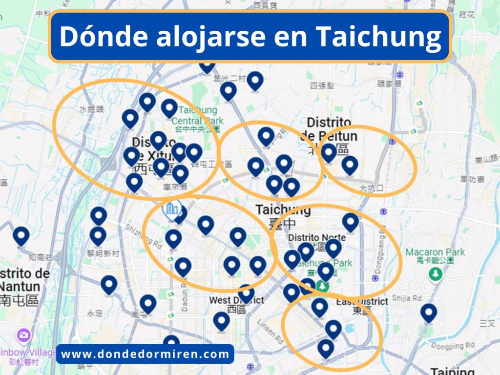 Opciones de alojamiento en Taichung: Las mejores áreas y hoteles