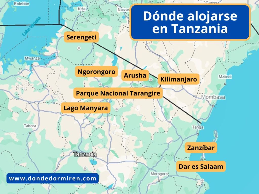 Dónde hospedarse en Tanzania: Ciudades y Alojamiento Sugerido