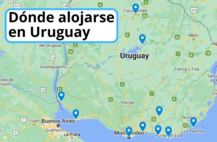 Opciones de alojamiento en Uruguay: Ciudades y hoteles sugeridos