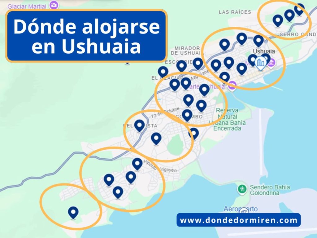 Dónde hospedarse en Ushuaia: Las mejores áreas y alojamientos.